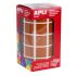 Apli Gomets Cuadrados Marrones - 20x20mm - 59 Hojas Pretroqueladas - 1770 Gomets por Rollo - Ideal para Actividades Infantiles - Normas EN-71 y FSC - Adhesivo Base Agua - Materiales 100% Reciclables