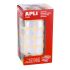 Apli Gomets Redondos Plata Metalizado Ø 15mm - 59 Hojas Pretroqueladas - 2832 Gomets por Rollo - Desarrolla Psicomotricidad Fina