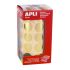 Apli Gomets Redondos Oro Metalizado - Tamaño Ø 20mm - Adhesivo Permanente - 1770 Gomets por Rollo - Ideal para Actividades Creativas y Educativas