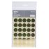 Apli Bolsa de Gomets Redondos Ø 20mm en Color Oro con Adhesivo Permanente - 90 Gomets en 3 Hojas - Ideal para Desarrollar la Psicomotricidad Fina y Trabajar Varias Capacidades y Habilidades - Cumple con Normas EN-71 y FSC