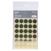Apli Bolsa de Gomets Redondos Ø 20mm en Color Oro con Adhesivo Permanente - 90 Gomets en 3 Hojas - Ideal para Desarrollar la Psicomotricidad Fina y Trabajar Varias Capacidades y Habilidades - Cumple con Normas EN-71 y FSC