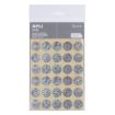 Apli Bolsa de Gomets Redondos Plata Ø 20mm - 90 Unidades - Adhesivo Permanente - Desarrollo de Habilidades y Capacidades - Normas EN-71 y FSC