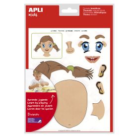 Apli Gomets Tematicos la Cara - 144 Unidades - Desarrollados con Educadores - Ayudan a Identificar Partes de la Cara - Adhesivo Removible - Ideal para Escuelas - Adhesivo Base Agua - Libre de Disolventes - Colorido