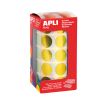 Apli Gomets Redondos Amarillo Metalizado Ø 20mm - 59 Hojas Pretroqueladas - 1770 Gomets por Rollo - Adhesivo Base Agua - Normas EN-71 y Cadena de Custodia FSC