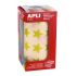 Apli Gomets Estrella Amarillo Metalizado - Tamaño 19.5mm - 1416 Gomets por Rollo - Adhesivo Base Agua - Normas EN-71 y FSC