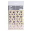 Apli Gomets Estrella Holograficos - Tamaño 12.5mm y 19.5mm - Adhesivo Permanente - 120 Gomets por Bolsa - Desarrollo de Habilidades y Creatividad - Rosa Holografico