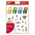 Apli Gomets Tematicos Reciclaje - 276 Gomets - Adhesivo Removible - Ilustraciones Divertidas - Ideal para Escuelas - Normas EN-71 y FSC - Adhesivo Base Agua - ECF - 100% Reciclables - Colorido