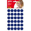 Apli Gomets Redondos Ø 20mm - 180 Unidades en 6 Hojas - Adhesivo Permanente - Desarrollo de Habilidades y Creatividad - Normas EN-71 y FSC - Color Azul
