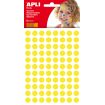 Apli Gomets Redondos Ø 10.5mm - 6 Hojas con 528 Gomets - Adhesivo Permanente - Desarrollo de Habilidades y Creatividad - Adhesivo Base Agua - Libre de Disolventes - 100% Reciclables - Color Amarillo