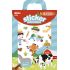 Apli Juego de Pegatinas de Papel Granja - 2 Escenarios 45x20cm - 42 Gomets Removibles - Formato Reducido con Cajita Asa - Ideal para Niños 3+ - Colorido