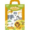 Apli Juego de Pegatinas Adhesivas de Papel Tematica Sabana - Incluye 2 Escenarios 45x20cm y 34 Gomets Removibles - Ideal para Crear Historias y Aventuras - Colorido