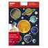 Apli Gomets Tematicos Sistema Solar - 240 Gomets en 12 Hojas - Adhesivo Removible - Ideal para Aprendizaje Visual y Habilidades Motoras - Adhesivo Base Agua - Libre de Disolventes - Coloridos