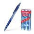 Erichkrause Boligrafo Automatico Xr-30 - Cuerpo Translucido Redondo - Zona de Agarre Ergonomica - Punta de 5 Canales - Tinta de Secado Rapido - Color Azul