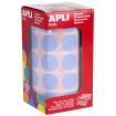 Apli Gomets Redondos Ø 20mm Azul Claro - 59 Hojas Pretroqueladas - 1770 Gomets por Rollo - Ideal para Escuelas y Talleres Infantiles - Normas EN-71 y FSC - Adhesivo Base Agua - Materiales 100% Reciclables