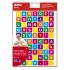 Apli Gomets Tematicos las Letras - 210 Gomets en 3 Hojas - Adhesivo Removible - Ayuda en la Identificacion y Pronunciacion de Letras - Adhesivo Base Agua - Libre de Disolventes - Color Variado