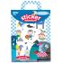 Apli Juego de Pegatinas de Papel Tematica Caballeros - 2 Escenarios 45x20cm - 2 Hojas de Gomets Removibles - Cajita con Asa - Ideal para Viajes - Recomendado +3 Años - Colorido