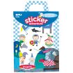 Apli Juego de Pegatinas de Papel Tematica Caballeros - 2 Escenarios 45x20cm - 2 Hojas de Gomets Removibles - Cajita con Asa - Ideal para Viajes - Recomendado +3 Años - Colorido