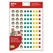 Apli Gomets Cara Feliz Mini - 4 Estilos de Cara Diferentes - 1080 Gomets por Bolsa - Adhesivo Removible - Motiva y Premia a los Niños - Normas de Calidad y Seguridad Cumplidas - Colorido