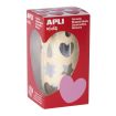 Apli Gomets Formas Surtidas Plata - 720 Gomets por Rollo - Adhesivo Permanente - Facil Separacion