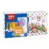 Apli Libro de Pegatinas Vocales Educativo - Tamaño 100x100x40 - 10 Paginas de Carton Rigido de 3mm - 5 Hojas de Gomets Removibles - Diseño Infantil con Ilustraciones Coloridas y Divertidas - Colorido