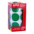 Apli Gomets XL Redondos Verdes - Ø 33mm - Adhesivo Permanente - 708 Gomets por Rollo