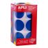Apli Gomets XL Redondos Azules - Ø 33mm - Adhesivo Permanente - 708 Gomets por Rollo - Ideal para Desarrollar Habilidades