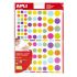 Apli Gomets Redondos Adhesivo Removible - Ø 10mm, Ø 14mm y Ø 20mm - 624 Gomets por Bolsa - Desarrollo de Habilidades y Creatividad - Adhesivo Base Agua - Libre de Disolventes - Colores Surtidos