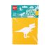 Apli Kids Bolsa de 6 Plantillas de Dinosaurios - 8 Formas de Animales - Polipropileno Flexible - Lavables - Colores Surtidos
