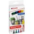 Edding 3000 Pack de 5 Rotuladores Permanentes - Punta Redonda de 1.5mm - Trazo entre 1.5 y 3mm - Recargable - Secado Rapido - Color Surtidos