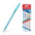 Erichkrause Pack de 4 Boligrafos R-301 Spring Stick 0.7 - Cuerpo Hexagonal Translucido - Tinta de Secado Rapido - Color Azul