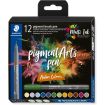 Staedtler 371 Pack de 12 Rotuladores Punta de Pincel Suave - Colores Vivos y Brillantes - No Amarillea con el Paso del Tiempo - Nueva Tinta Multi Ink - Pigmentos de Primera Calidad - Colores Nature Surtidos