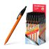 Erichkrause Boligrafo Automatico R-301 Naranja Matic 07 - Cuerpo Hexagonal Opaco - Grip - Punta de 07mm - Tinta de Secado Rapido - Color Negro