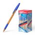 Erichkrause Boligrafo R-301 Amber Stick&Grip 0.7 - Cuerpo Hexagonal Translucido - Zona de Agarre de Goma - Punta de 0.7mm - Tinta de Secado Rapido - Color Azul