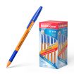 Erichkrause Boligrafo R-301 Stick&Grip - Cuerpo Hexagonal Naranja - Punta de 0.7mm - Tinta de Secado Rapido - Color Azul