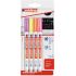 Edding 4085 Neon Pack de 4 Rotuladores de Tiza Liquida - Punta Redonda - Trazo 1-3mm - Olor Neutro - Colores Frambuesa, Amarillo, Naranja y Rosa Neon