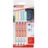 Edding 4085 Pastel Pack de 4 Rotuladores de Tiza Liquida - Punta Redonda - Trazo 1-3mm - Olor Neutro - Colores Azul, Verde, Amarillo y Rosa Pastel
