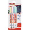 Edding 4085 Pastel Pack de 4 Rotuladores de Tiza Liquida - Punta Redonda - Trazo 1-3mm - Olor Neutro - Colores Azul, Verde, Amarillo y Rosa Pastel