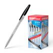 Erichkrause Boligrafo R-301 Classic Stick 1.0 - Cuerpo Transparente Hexagonal - Punta de 1.0mm - Tinta de Secado Rapido - Color Negro