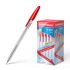 Erichkrause Boligrafo R-301 Classic Stick 1.0 - Cuerpo Transparente Hexagonal - Punta de 1.0mm - Tinta de Secado Rapido - Color Rojo