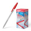 Erichkrause Boligrafo R-301 Classic Stick 1.0 - Cuerpo Transparente Hexagonal - Punta de 1.0mm - Tinta de Secado Rapido - Color Rojo