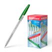 Erichkrause Boligrafo R-301 Classic Stick 1.0 - Cuerpo Hexagonal Transparente - Punta de 1.0mm - Tinta de Secado Rapido - Color Verde