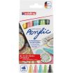 Edding 5100 Acrylic Pack de 5 Rotuladores Permanentes Acrilicos Pastel - Punta Redonda 2-3mm - Trazo Medio - Resistente a la Luz - Secado Rapido - Colores Pastel Surtidos