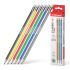 Erichkrause Lapiz de Grafito Plastico Triangular con Goma de Borrar Classic 101 Triangle HB - Color Negro