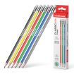 Erichkrause Lapiz de Grafito Plastico Triangular con Goma de Borrar Classic 101 Triangle HB - Color Negro