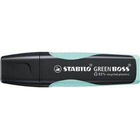 Stabilo Green Boss Pastel Marcador Fluorescente - Fabricado con un 83% de Plastico Reciclado - Trazo entre 2 y 5mm - Recargable - Color Toque de Turquesa