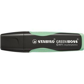 Stabilo Green Boss Pastel Marcador Fluorescente - Fabricado con un 83% de Plastico Reciclado - Trazo entre 2 y 5mm - Recargable - Color Pizca de Menta