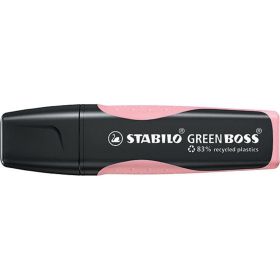 Stabilo Green Boss Pastel Marcador Fluorescente - Fabricado con un 83% de Plastico Reciclado - Trazo entre 2 y 5mm - Recargable - Color Rubor Rosa
