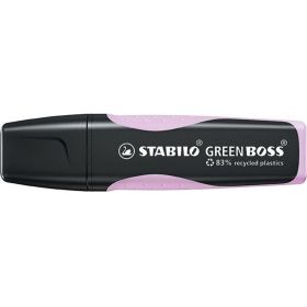 Stabilo Green Boss Pastel Marcador Fluorescente - Fabricado con un 83% de Plastico Reciclado - Trazo entre 2 y 5mm - Recargable - Color Brisa Violeta