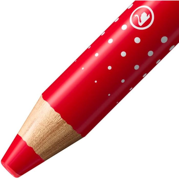 Stabilo MARKdry Marcador para Pizarra - Mina XXL de 10mm - Madera 100% Certificada PRFC - Color Rojo