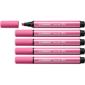 Stabilo Pen 68 MAX Rotulador - Punta de Fibra Biselada - Trazo entre 1-5mm aprox. - Tinta a Base de Agua - Color Heliotropo